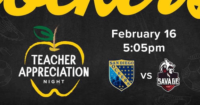 San Diego Sockers Teachers Appreciation Night