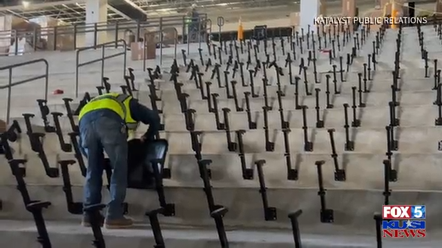 WATCH: New seating installed at Frontwave Arena